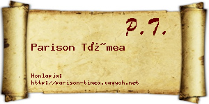 Parison Tímea névjegykártya